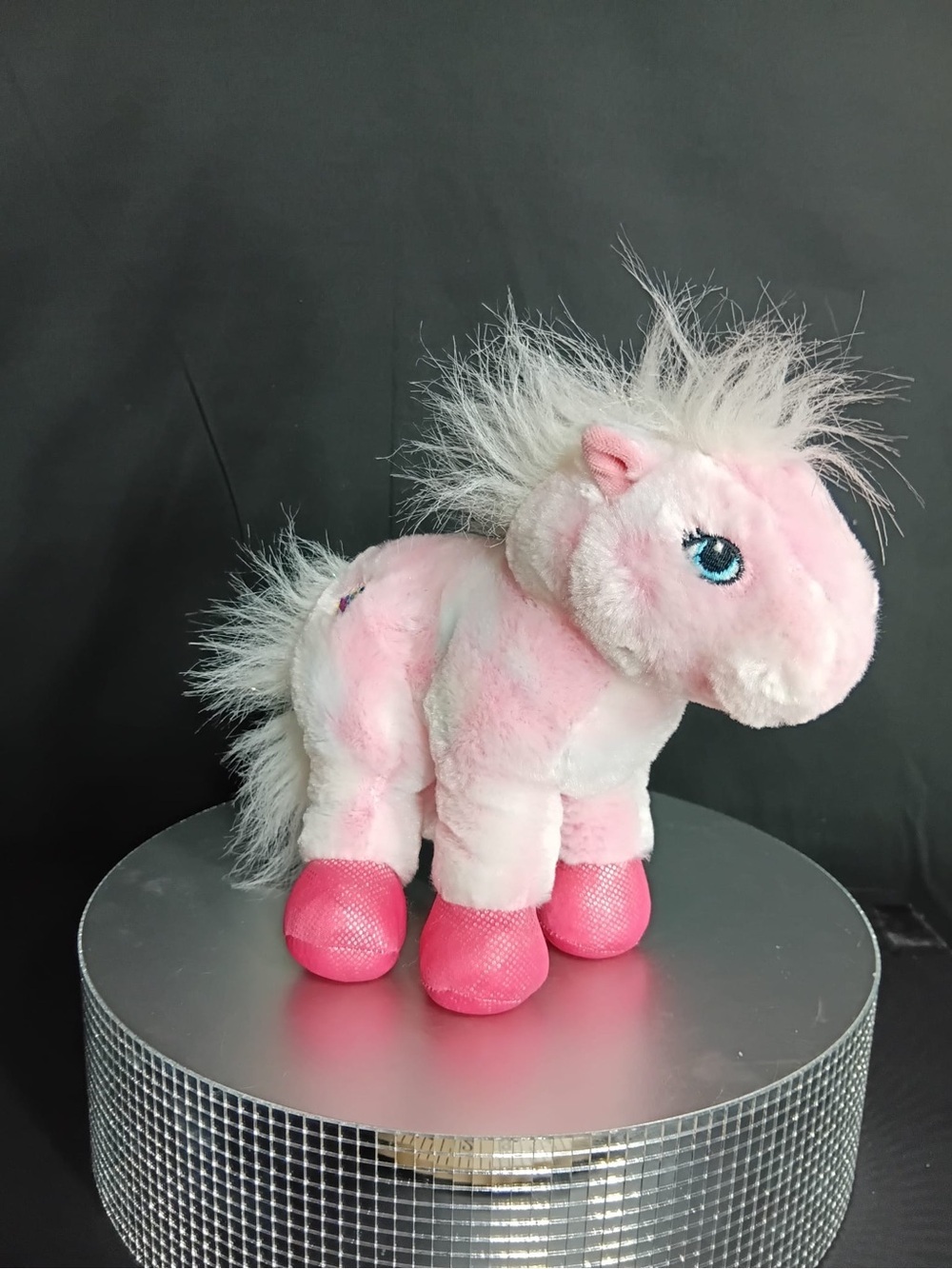 GANZ Pink Plush Pony with Bright Blue Eyes 7”